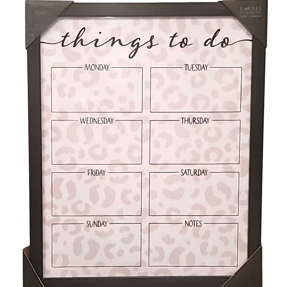 Burnes Of Boston Things To Do Leopord Dry Erase Board